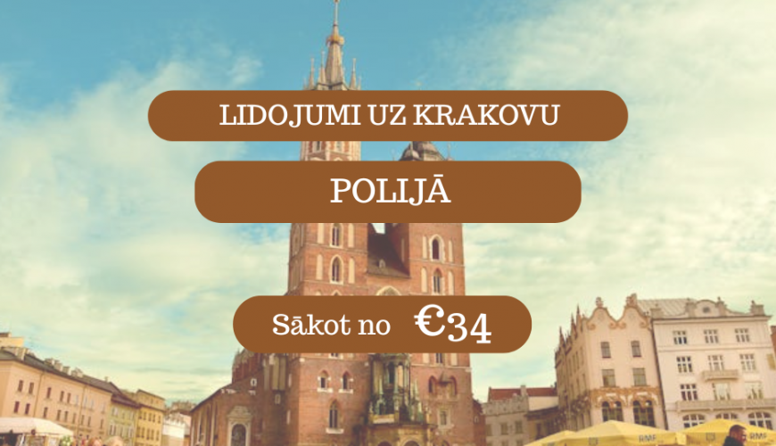 Lētas aviobiļetes uz Krakovu Polijā