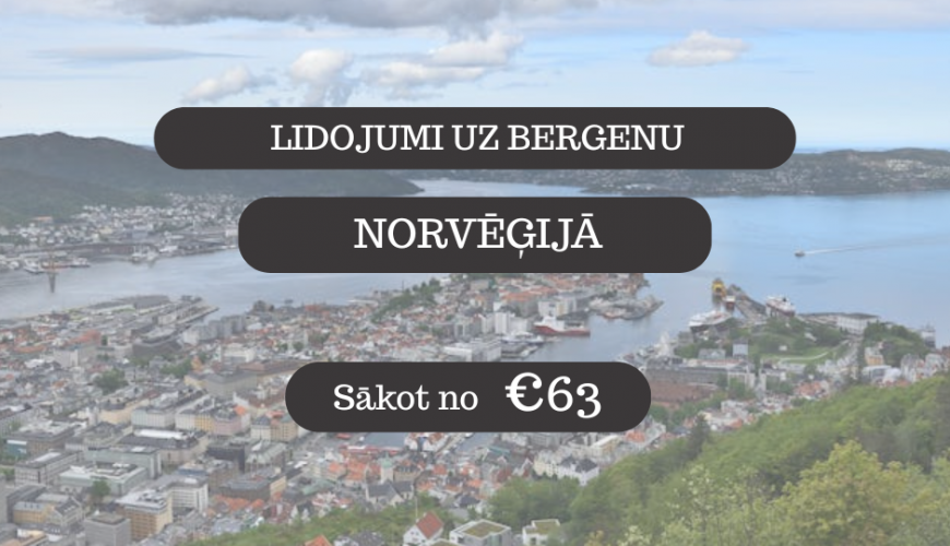 Lētas aviobiļetes uz Bergenu Norvēģijā