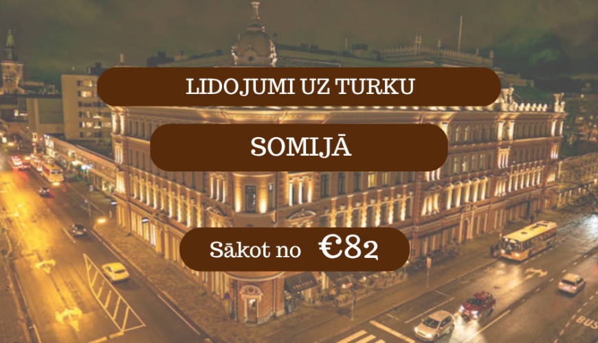 Lētas aviobiļetes no Rīgas uz Turku Somijā