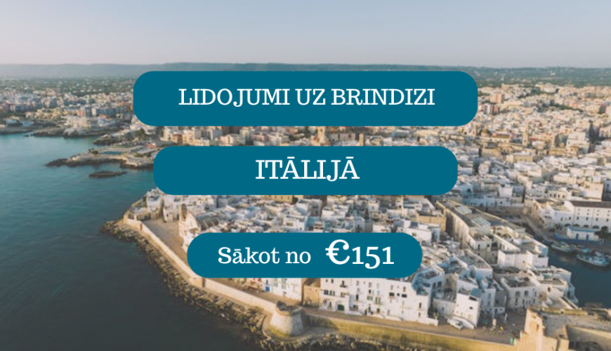 Lētas aviobiļetes uz Brindizi Itālijā