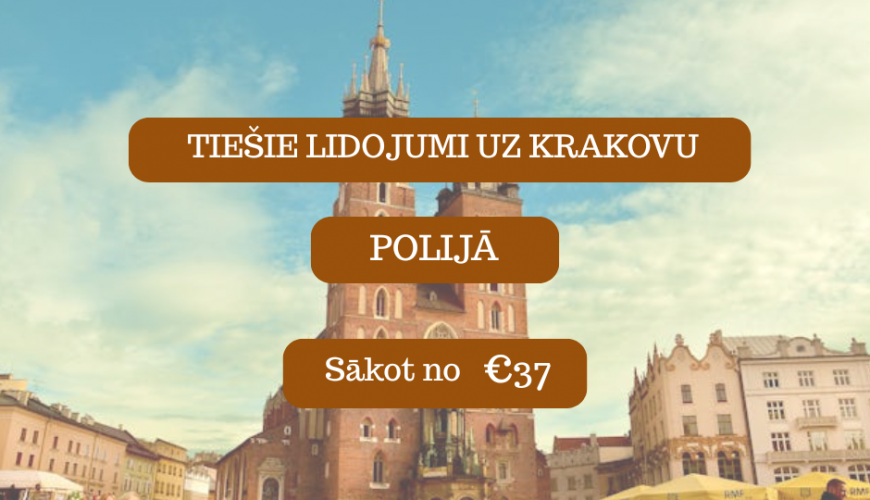 Lētas aviobiļetes uz Krakovu Polijā