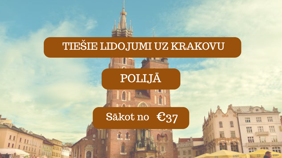 Lētas aviobiļetes uz Krakovu Polijā