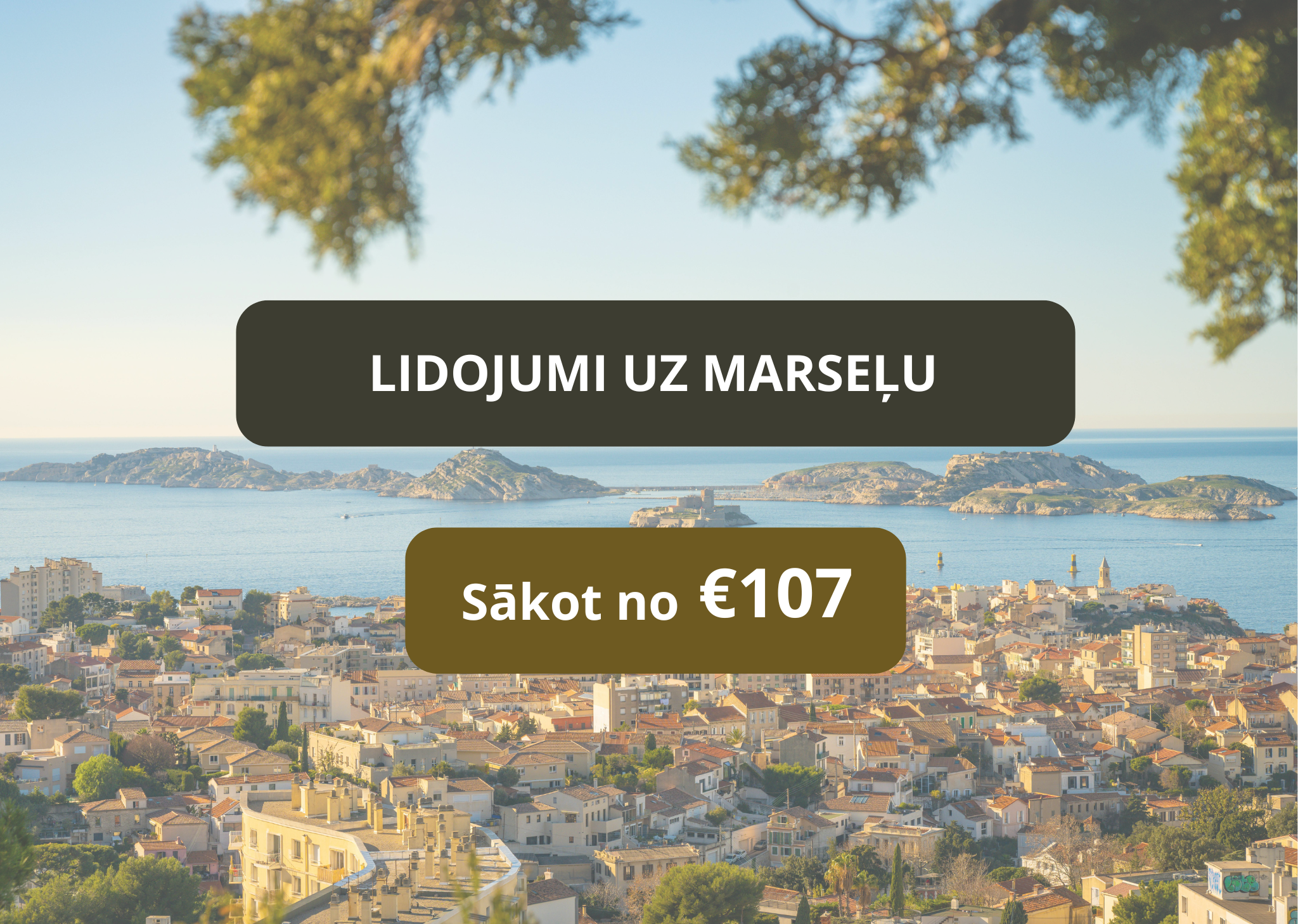 Lētas aviobiļetes uz Marseļu Francijā