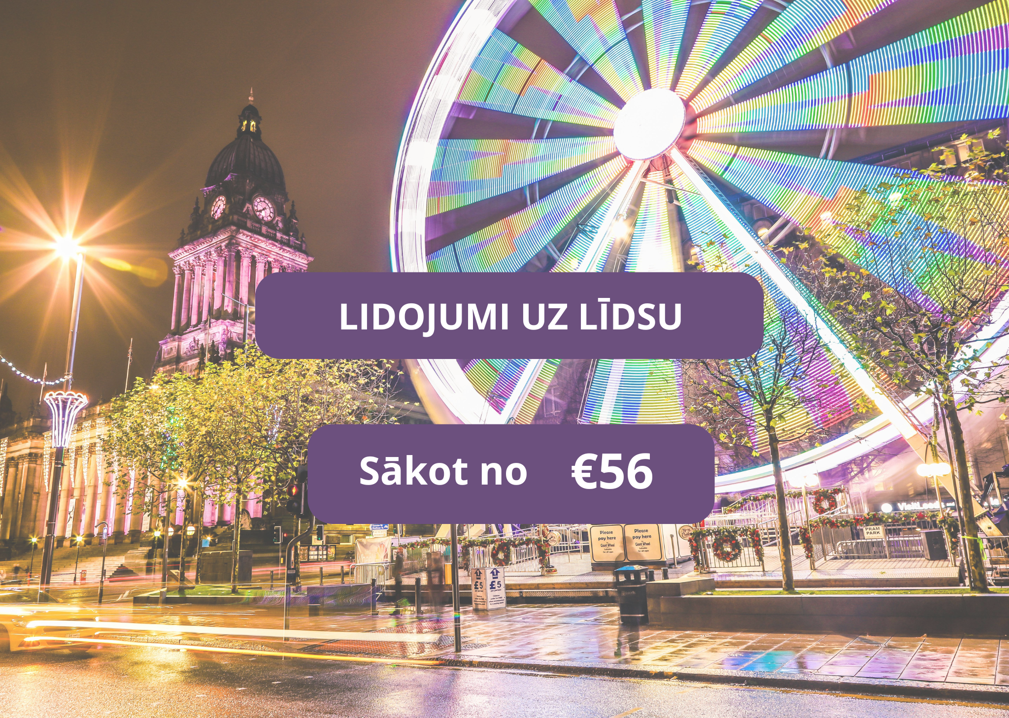 Lēti lidojumi uz Līdsu Anglijā