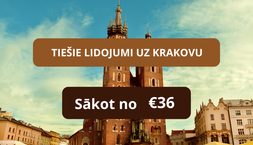 Lētas aviobiļetes uz Krakovu Polijā