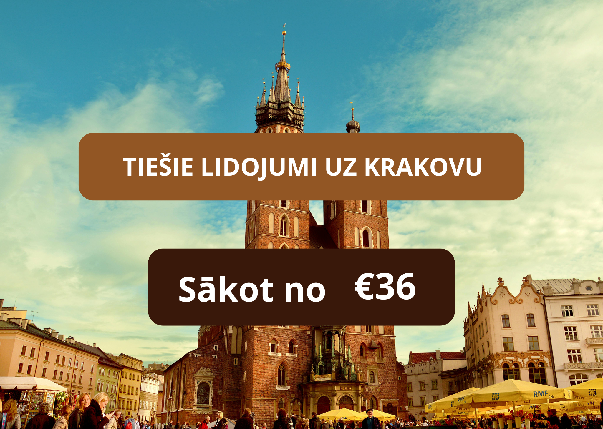 Lētas aviobiļetes uz Krakovu Polijā