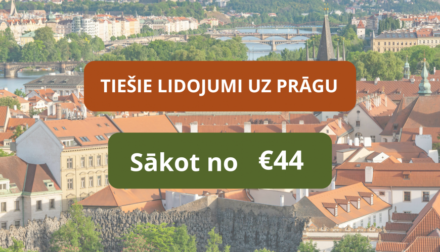 Lētas aviobiļetes uz Prāgu Čehijā