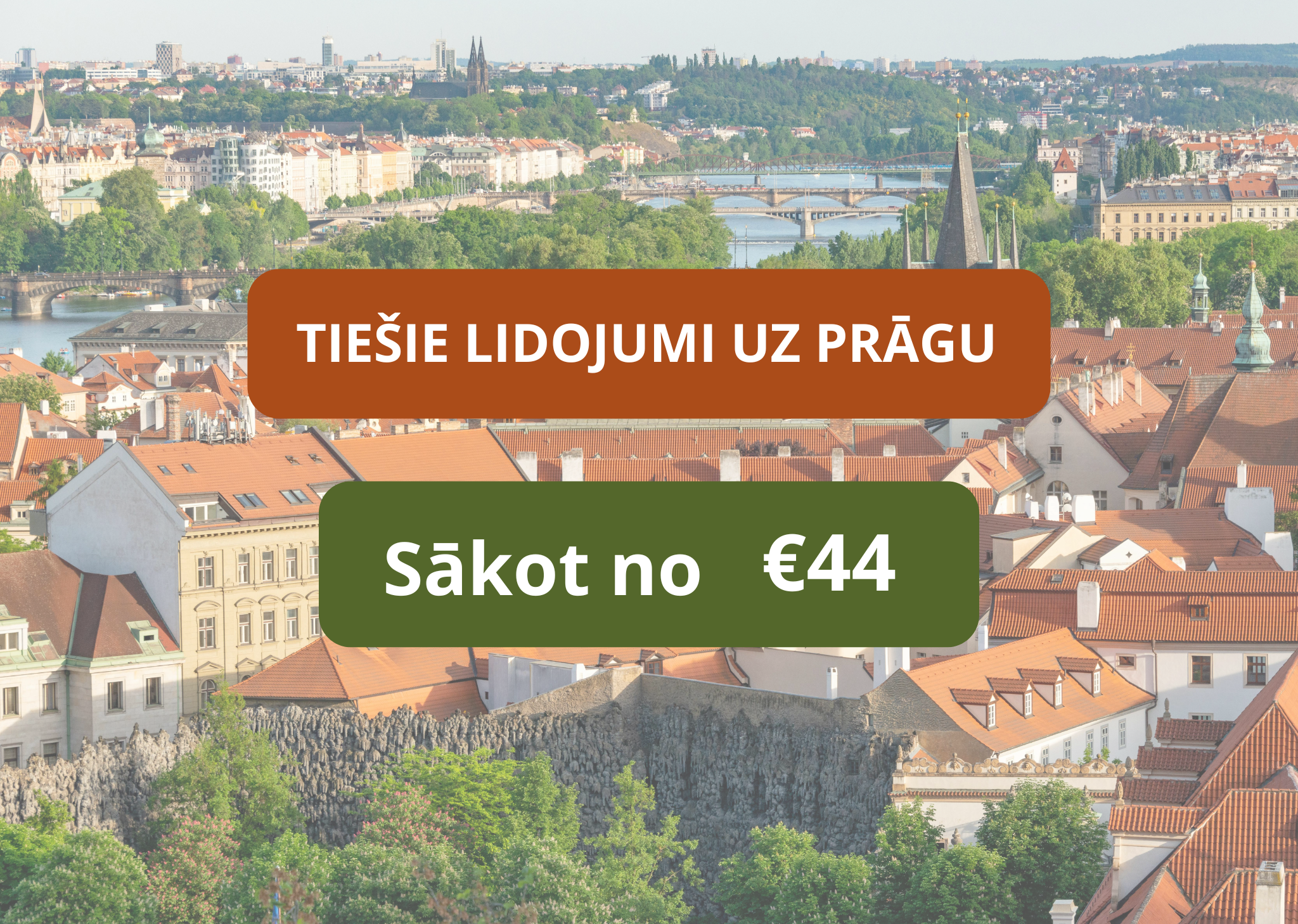 Lētas aviobiļetes uz Prāgu Čehijā