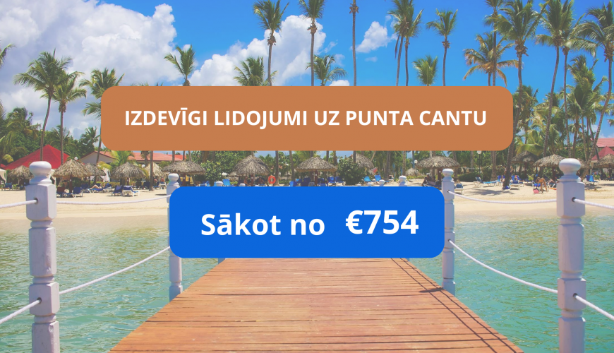 Lētas aviobiļetes no Rīgas uz Punta Cantu Dominikānas Republikā