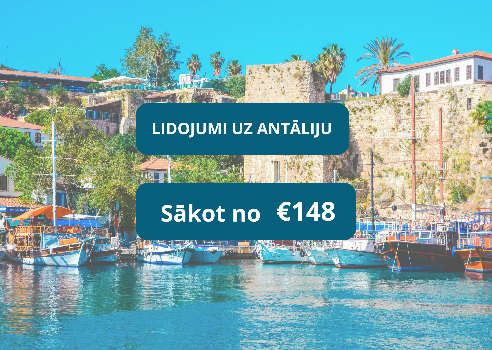 Lētas aviobiļetes uz Antāliju Turcijā