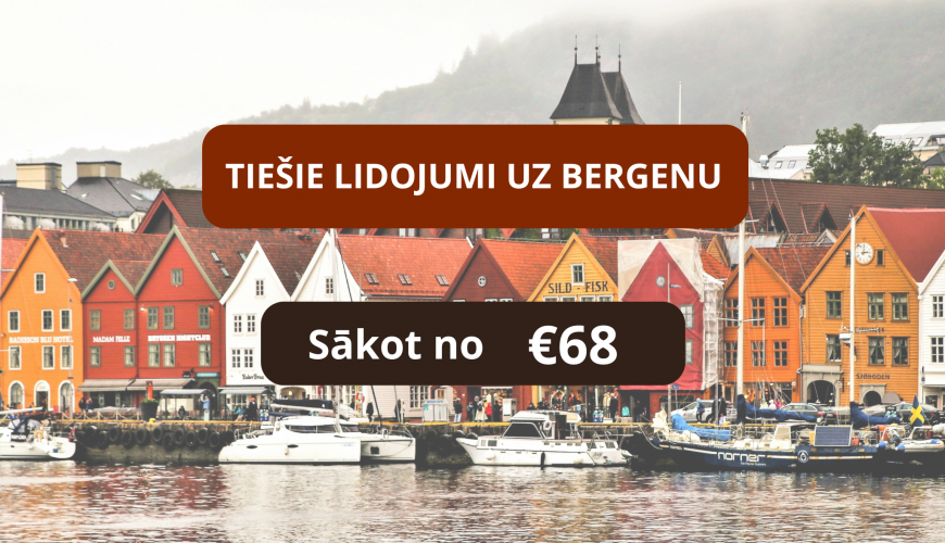 Lētas aviobiļetes uz Bergenu Norvēģijā