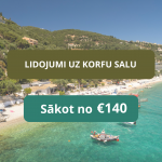 Lētas aviobiļetes no Rīgas uz Korfu salu