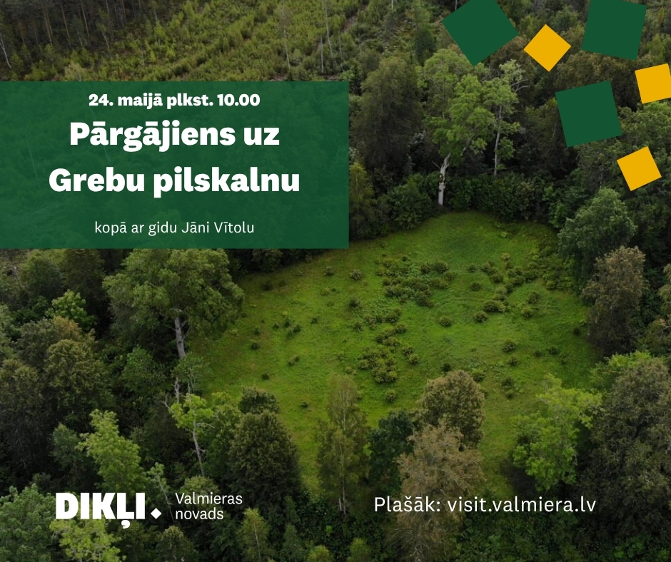 Vasarsvētku noskaņās aicinām uz Grebu pilskalnu Dikļos Valmieras novadā!