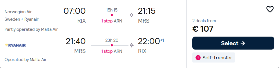 Lētas aviobiļetes uz Marseļu Francijā
