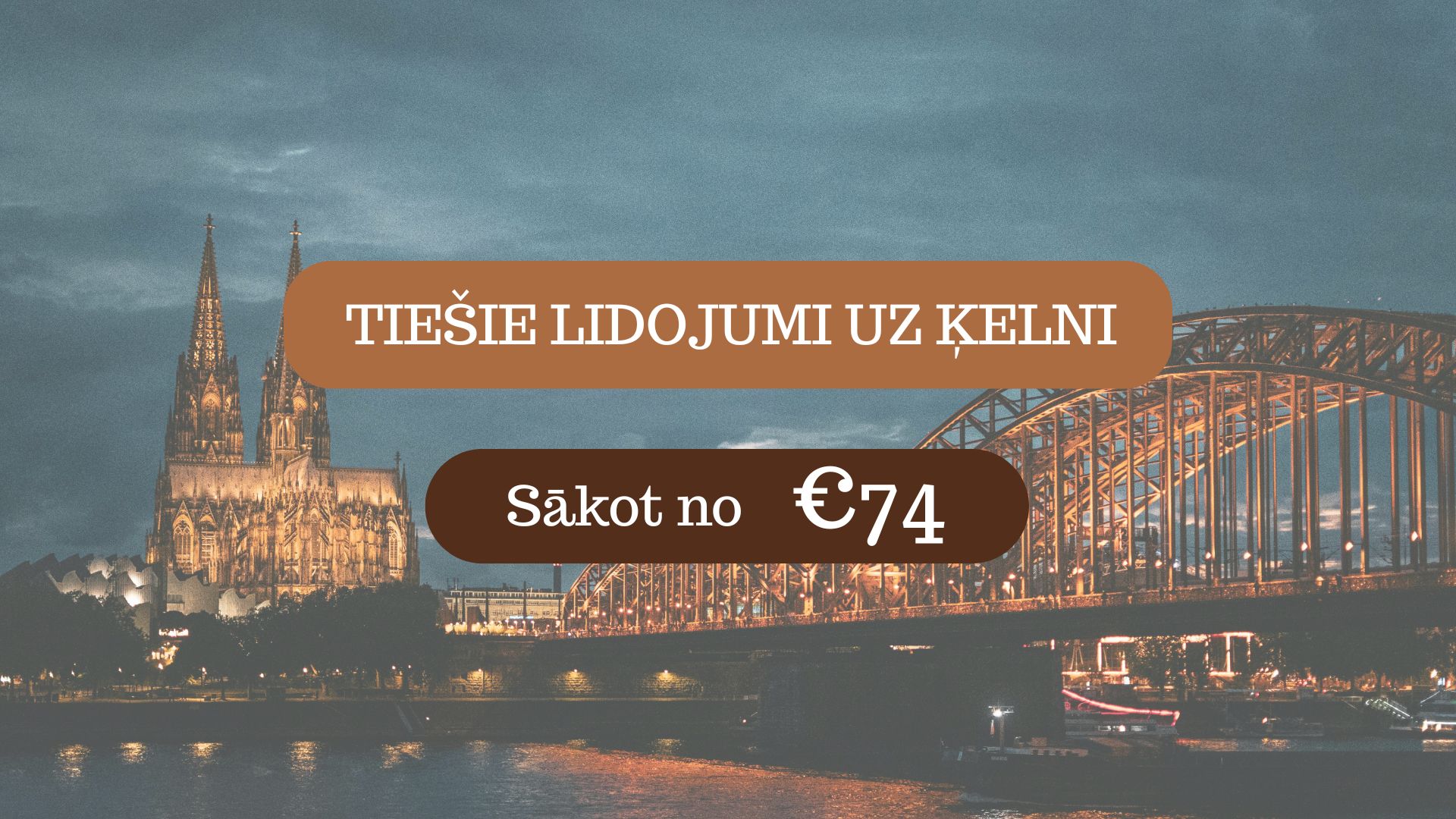 Lētas aviobiļetes uz Ķelni Vācijā