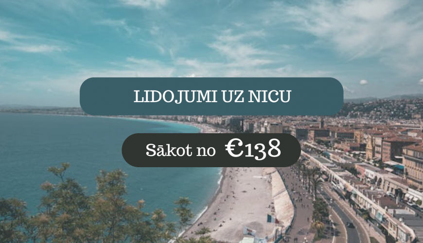 Lētas aviobiļetes no Rīgas uz Nicu Francijā