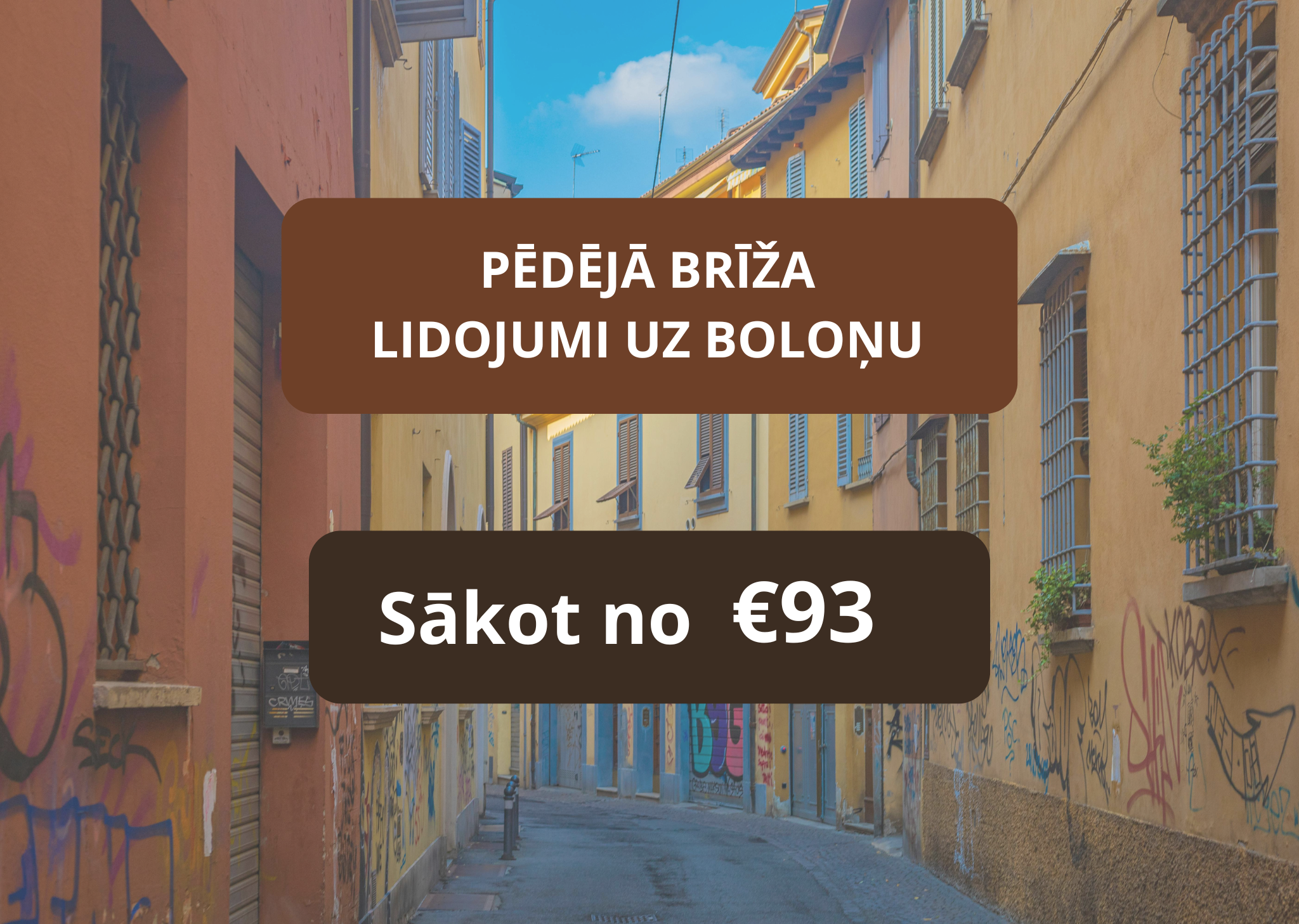 Lētas aviobiļetes no Rīgas uz Boloņu Itālijā