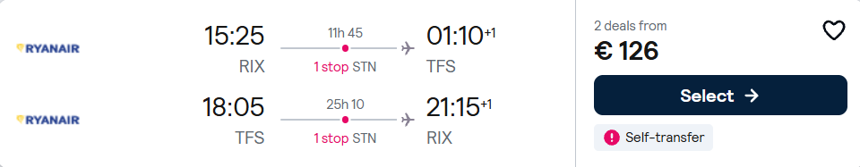 Lētas aviobiļetes uz Tenerifi Kanāriju salās