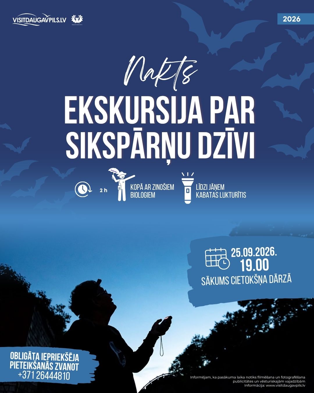 Starptautisko tūrisma dienu Daugavpilī svinēs ar nakts sikspārņu ekskursiju